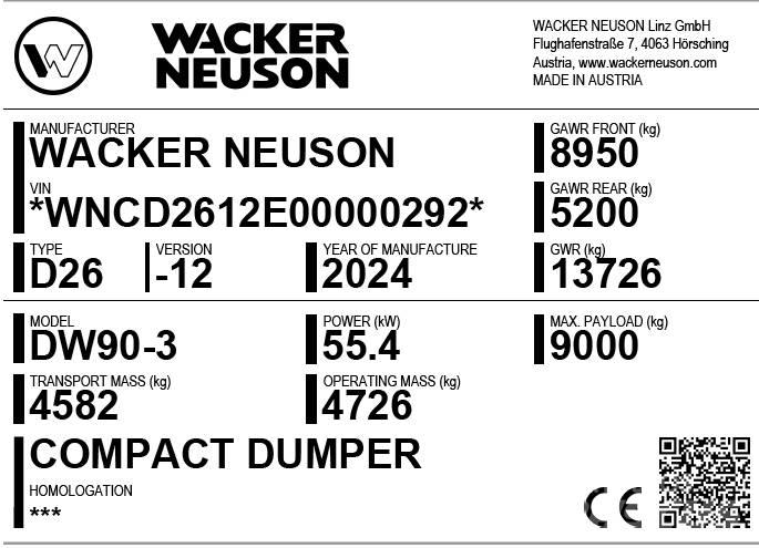 Wacker Neuson DW90-3 Dumpers εργοταξίου
