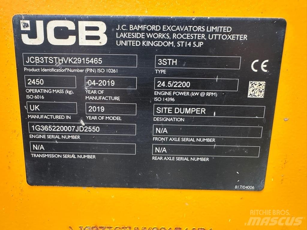 JCB 3STH SWIVEL Dumpers εργοταξίου