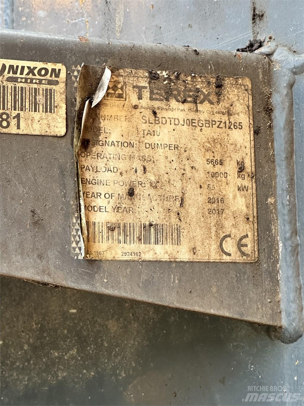 Terex TA10 Dumpers εργοταξίου