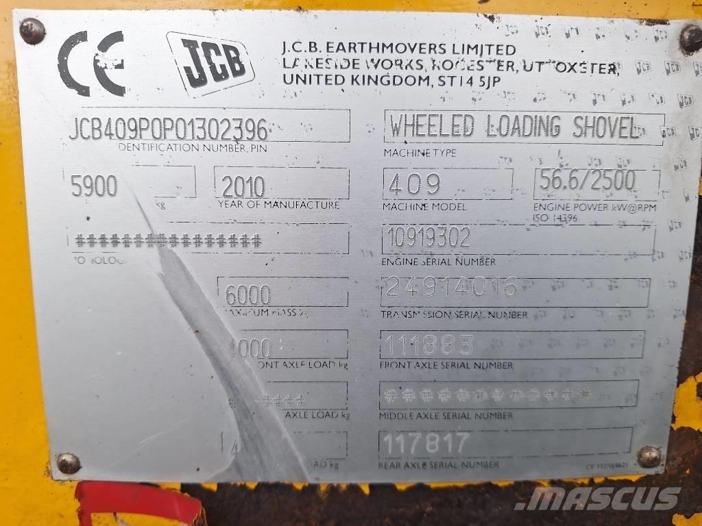 JCB 409 Φορτωτές με λάστιχα (Τροχοφόροι)