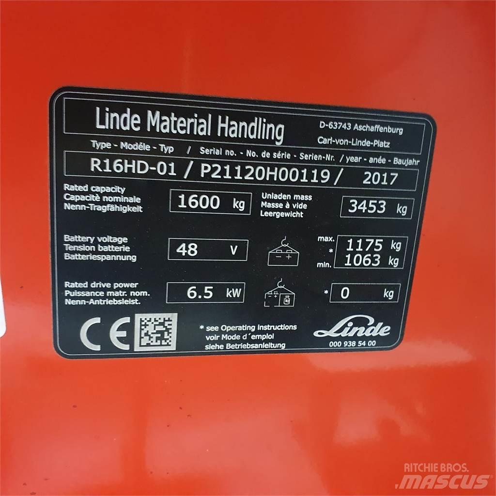 Linde R16HD Ανυψωτικά στενών δρόμων