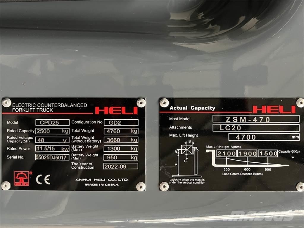 Heli CPD25 GD2 / NEU Ηλεκτρικά περονοφόρα ανυψωτικά κλαρκ