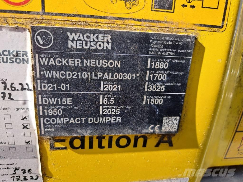 Wacker Neuson DW15e Dumpers εργοταξίου