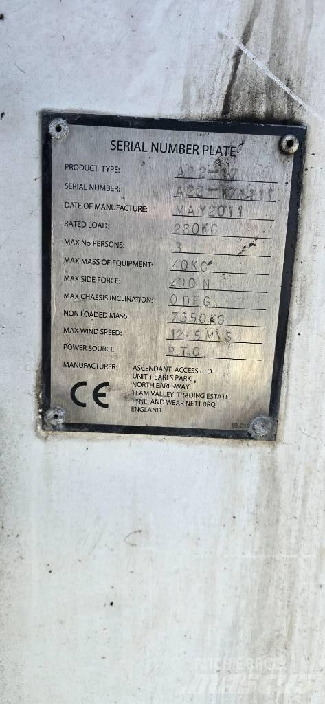 Ascendant 22-17 Εναέριες πλατφόρμες τοποθετημένες σε φορτηγό