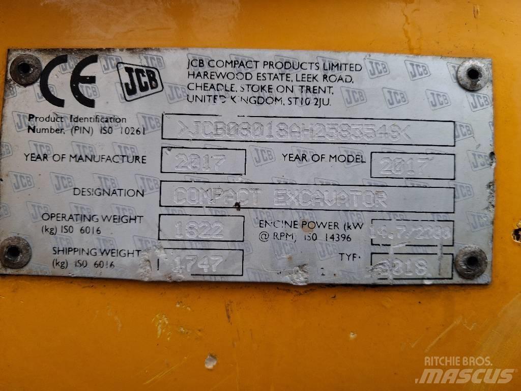 JCB 8018 CTS Εκσκαφάκι (διαβολάκι) < 7t