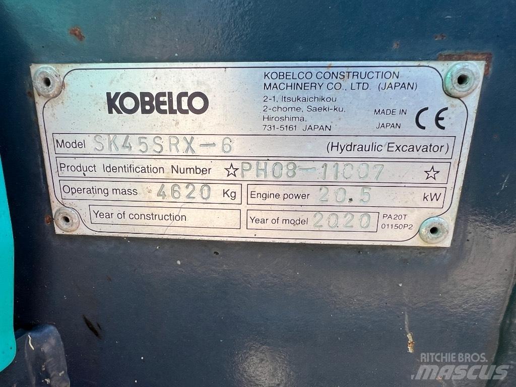 Kobelco SK 45 SRX-6 Εκσκαφάκι (διαβολάκι) < 7t
