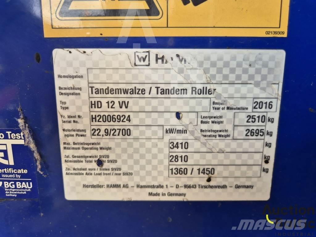 Hamm HD 12 VV Άλλοι κύλινδροι