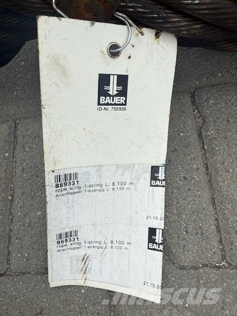 Bauer 2x lina Εξαρτήματα και ανταλλακτικά εξοπλισμού γεωτρήσεων