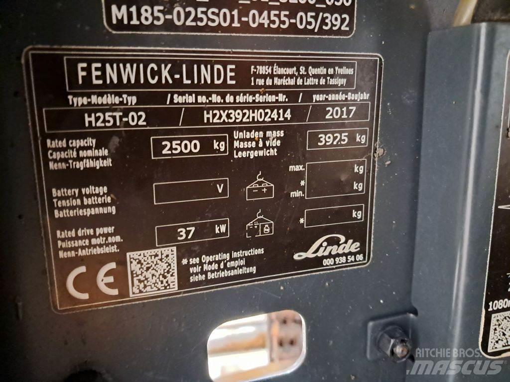 Linde H25T-02 Περονοφόρα ανυψωτικά κλαρκ με φυσικό αέριο LPG