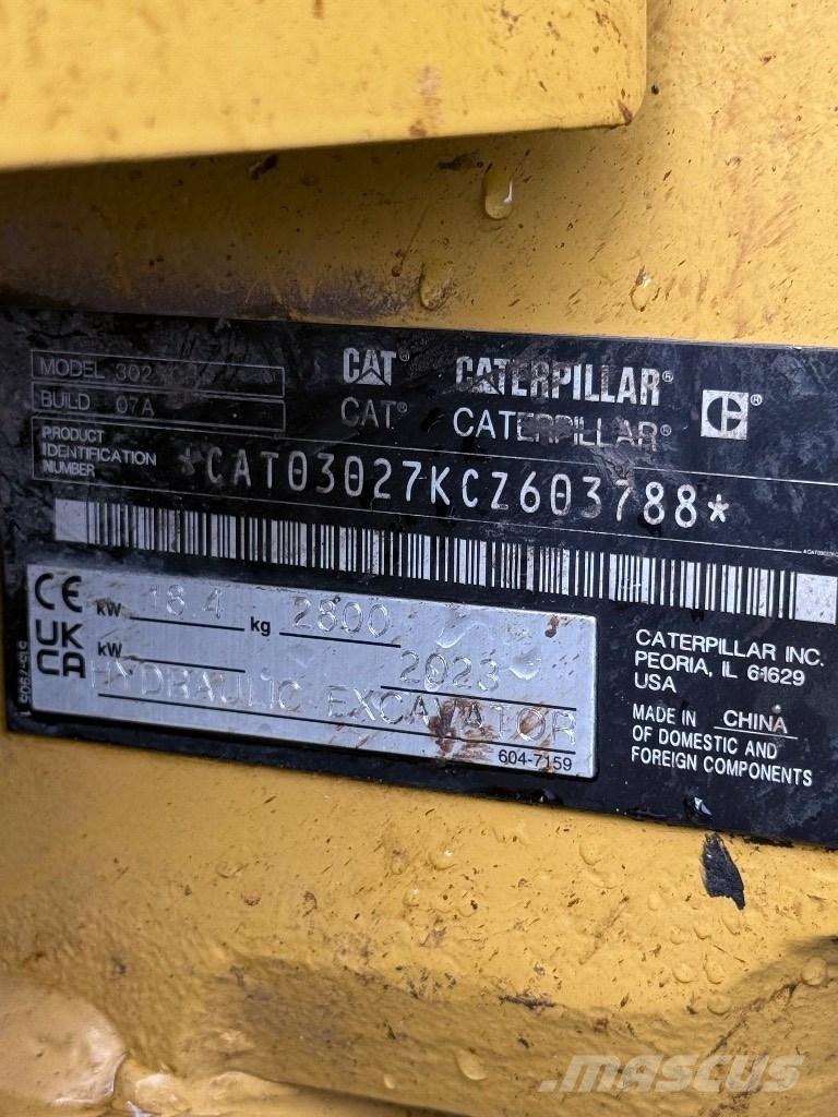 CAT 302.7 CR Εκσκαφάκι (διαβολάκι) < 7t