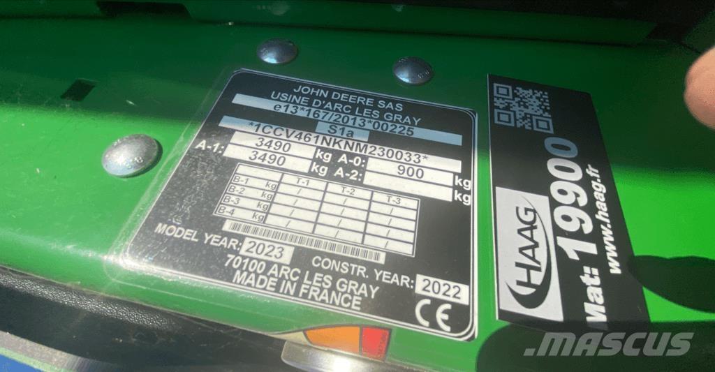 John Deere V461M Πρέσες κυλινδρικών δεμάτων