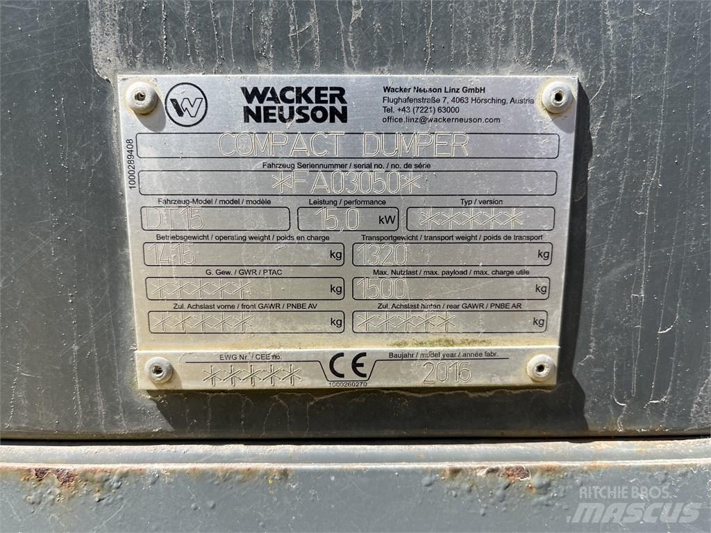 Wacker Neuson DT 15 Dumpers εργοταξίου