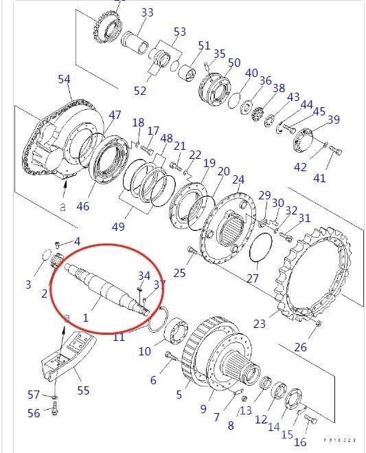 Komatsu D155 Μετάδοση κίνησης