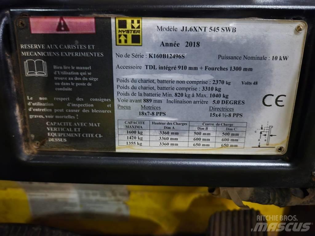 Hyster J 1.6 XNT Ηλεκτρικά περονοφόρα ανυψωτικά κλαρκ