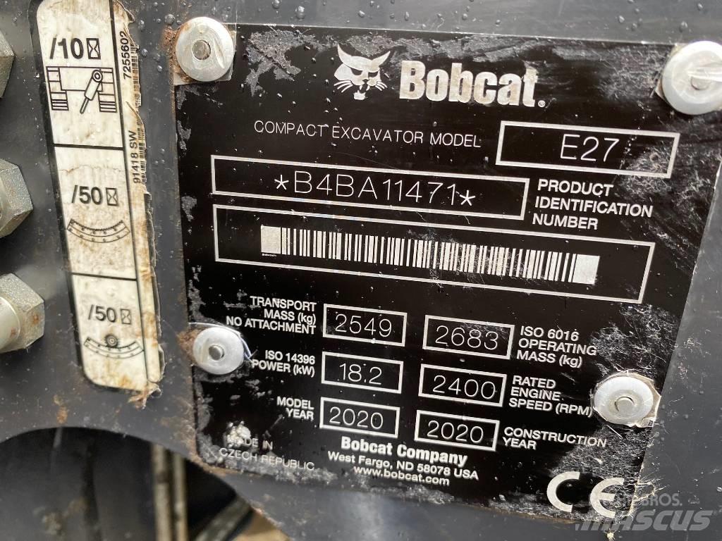 Bobcat E 27 Z Εκσκαφάκι (διαβολάκι) < 7t