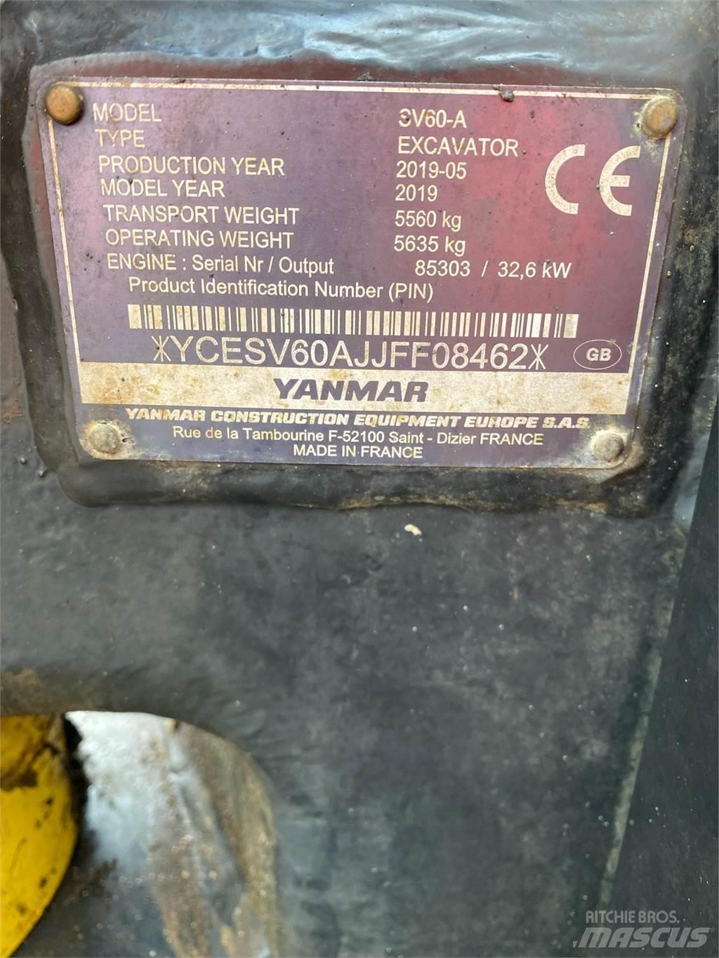 Yanmar SV60 Εκσκαφάκι (διαβολάκι) < 7t