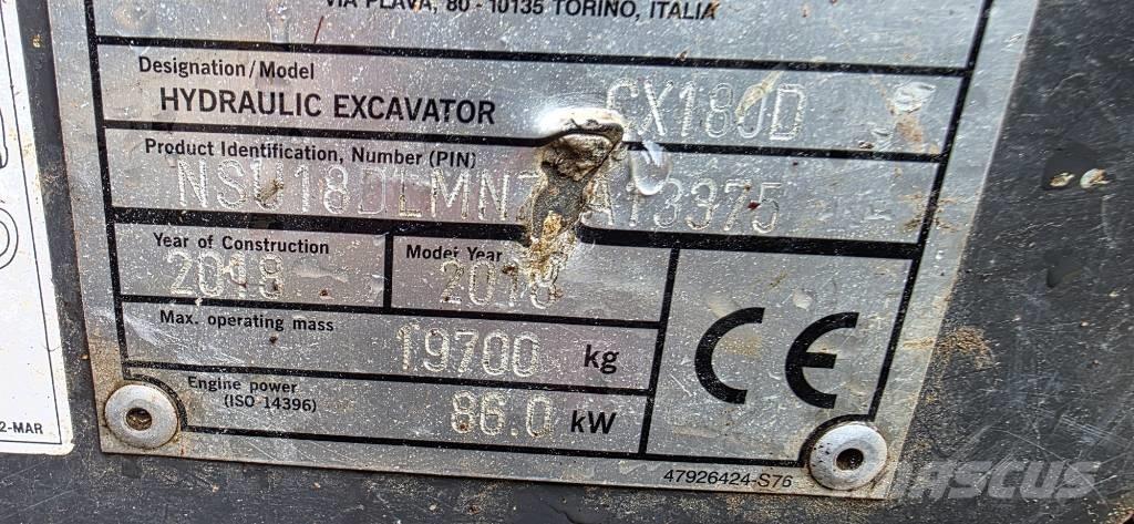 CASE CX180D Εκσκαφείς με ερπύστριες