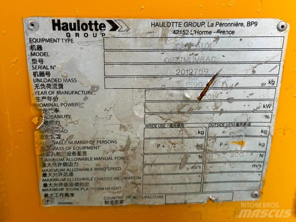 Haulotte OPTIMUM 8 Ανυψωτήρες ψαλιδωτής άρθρωσης