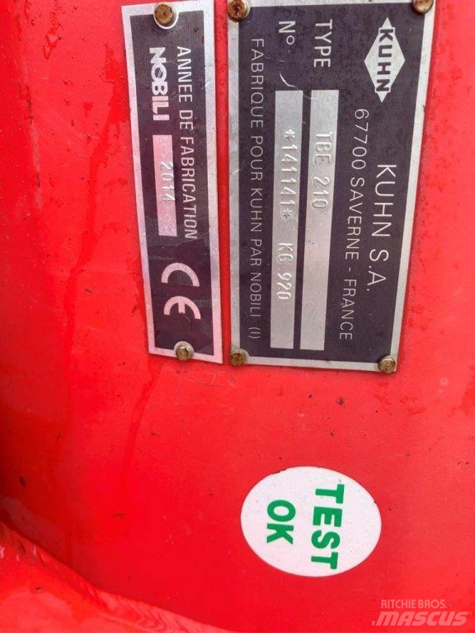 Kuhn TBE 210 Χορτοκοπτικά και κορυφολόγοι βοσκοτόπων