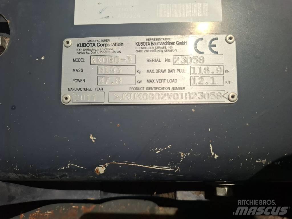 Kubota KX 080-3 Μίνι εκσκαφείς 7t - 12t