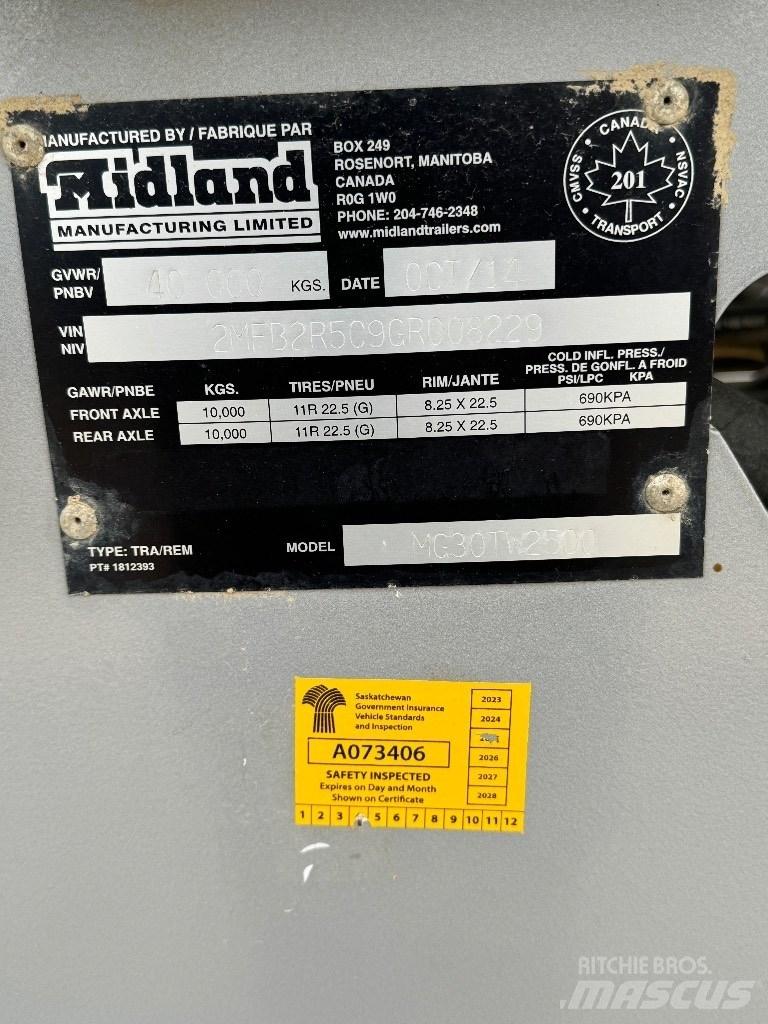Midland TW2500 Ανατρεπόμενες ρυμούλκες