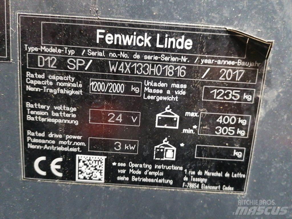 Linde D12 SP Παλετοφόρα πεζού χειριστή με ιστό