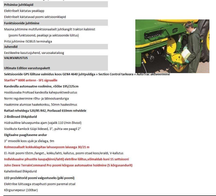 John Deere R 962i Ρυμουλκούμενα ψεκαστικά