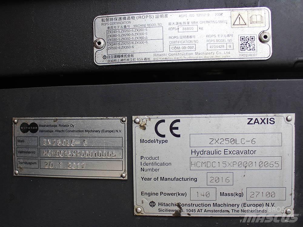 Hitachi ZX 250 LC-6 Εκσκαφείς με ερπύστριες