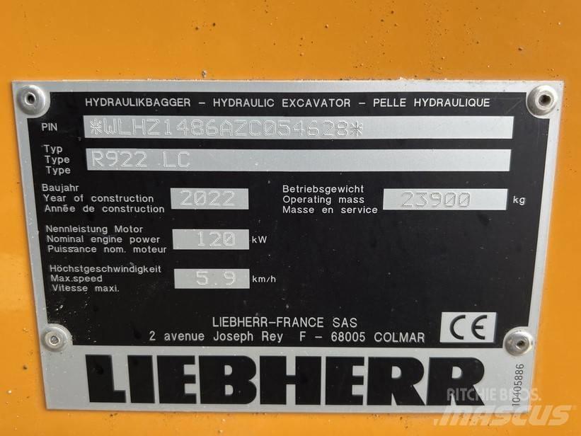 Liebherr R922 LC Εκσκαφείς με ερπύστριες