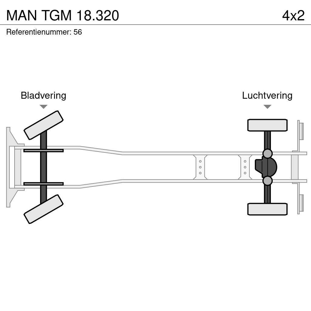 MAN TGM 18.320 Φορτηγά ανατροπή με γάντζο