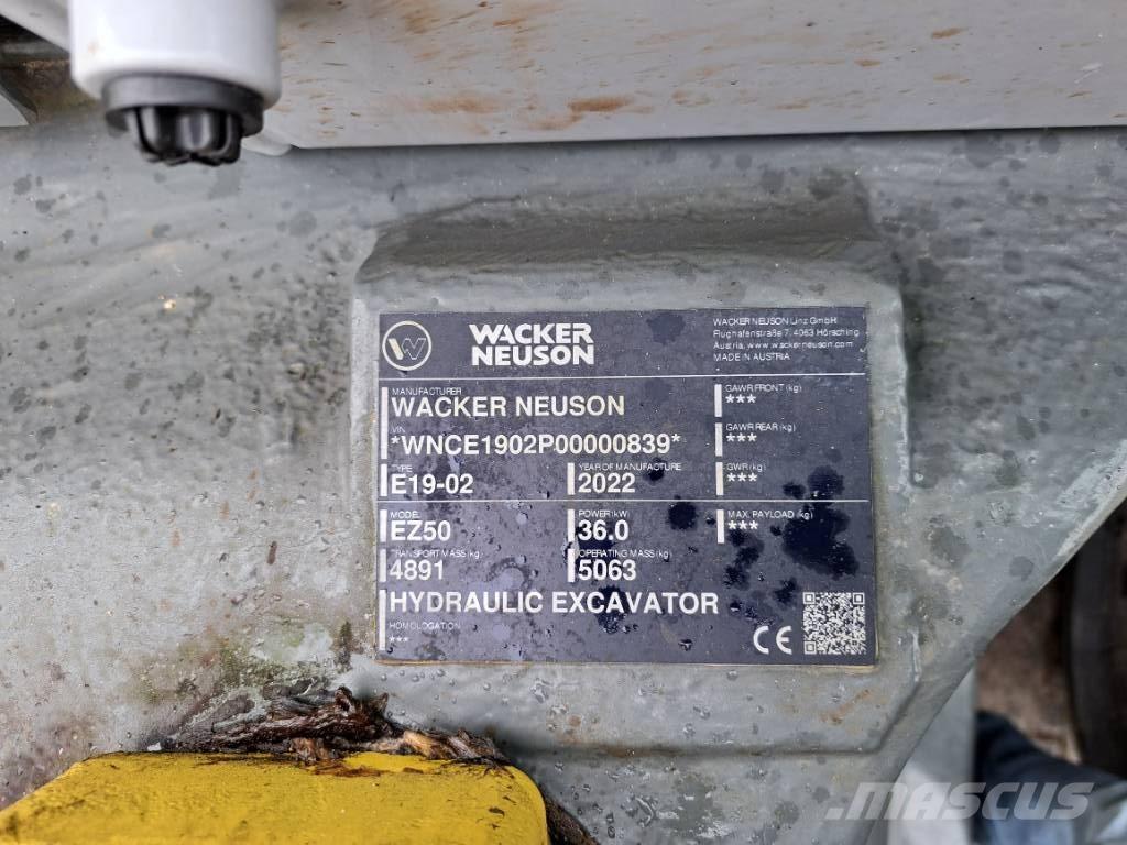 Wacker Neuson EZ50 Εκσκαφείς με ερπύστριες