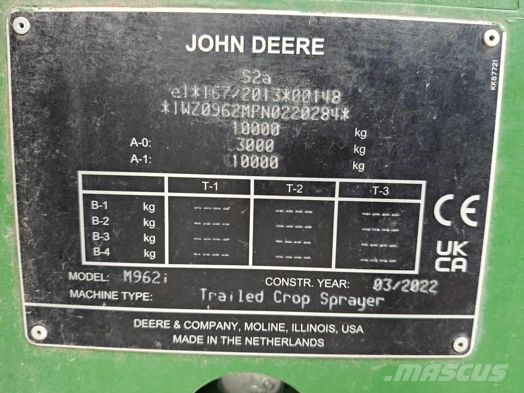 John Deere M 962 i Ρυμουλκούμενα ψεκαστικά