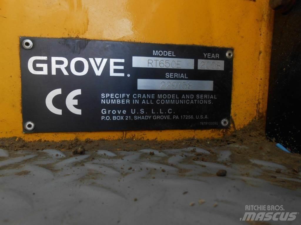 Grove RT 650 E Γερανοί ανώμαλου εδάφους
