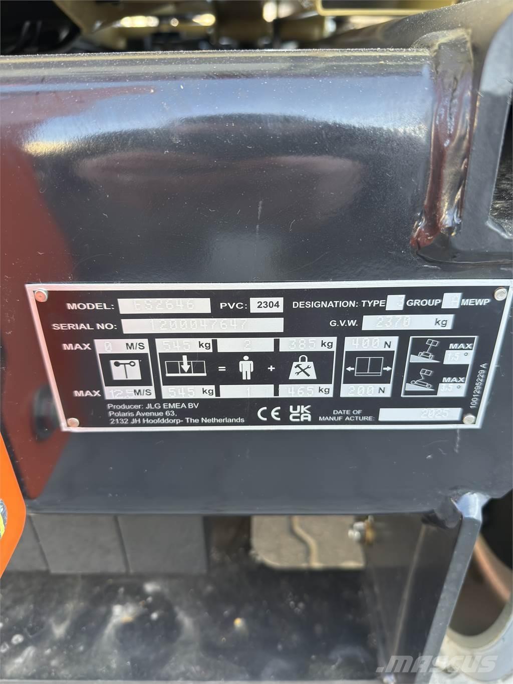 JLG ES2646 Ανυψωτήρες ψαλιδωτής άρθρωσης