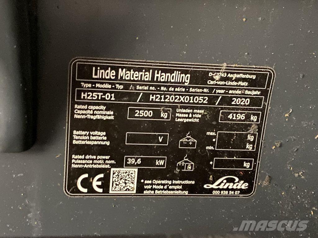Linde H25T-01 Περονοφόρα ανυψωτικά κλαρκ με φυσικό αέριο LPG