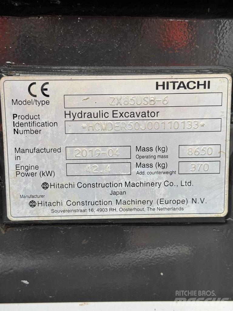 Hitachi ZX 85 US B-6 Μίνι εκσκαφείς 7t - 12t