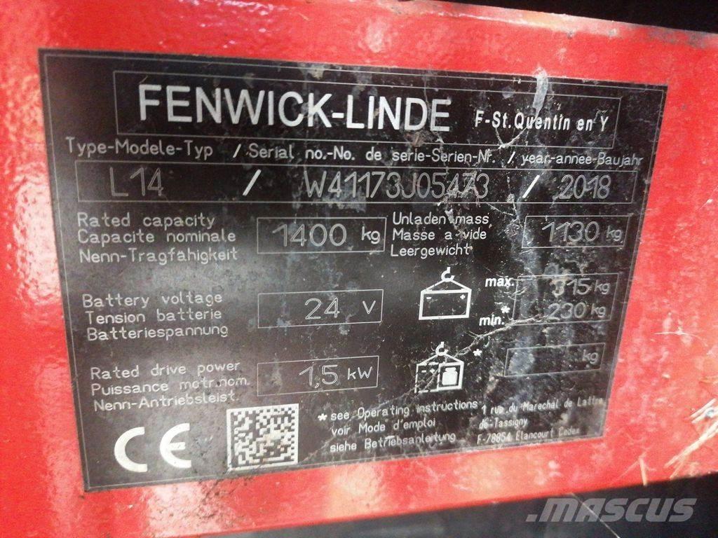 Linde L14 Παλετοφόρα πεζού χειριστή με ιστό