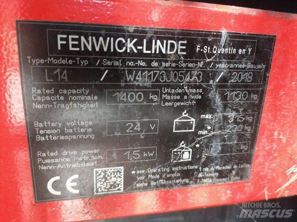 Linde L14 Παλετοφόρα πεζού χειριστή με ιστό