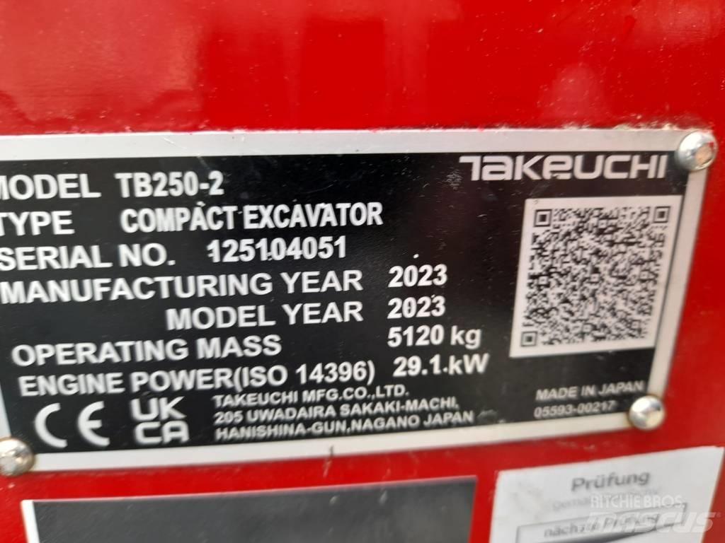 Takeuchi TB 250-2 Εκσκαφάκι (διαβολάκι) < 7t