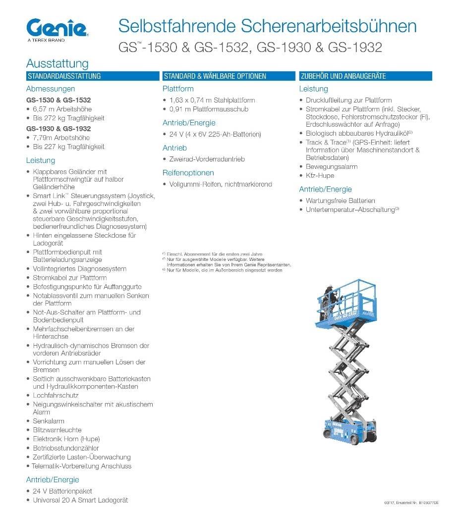 Genie GS1932e Ανυψωτήρες ψαλιδωτής άρθρωσης
