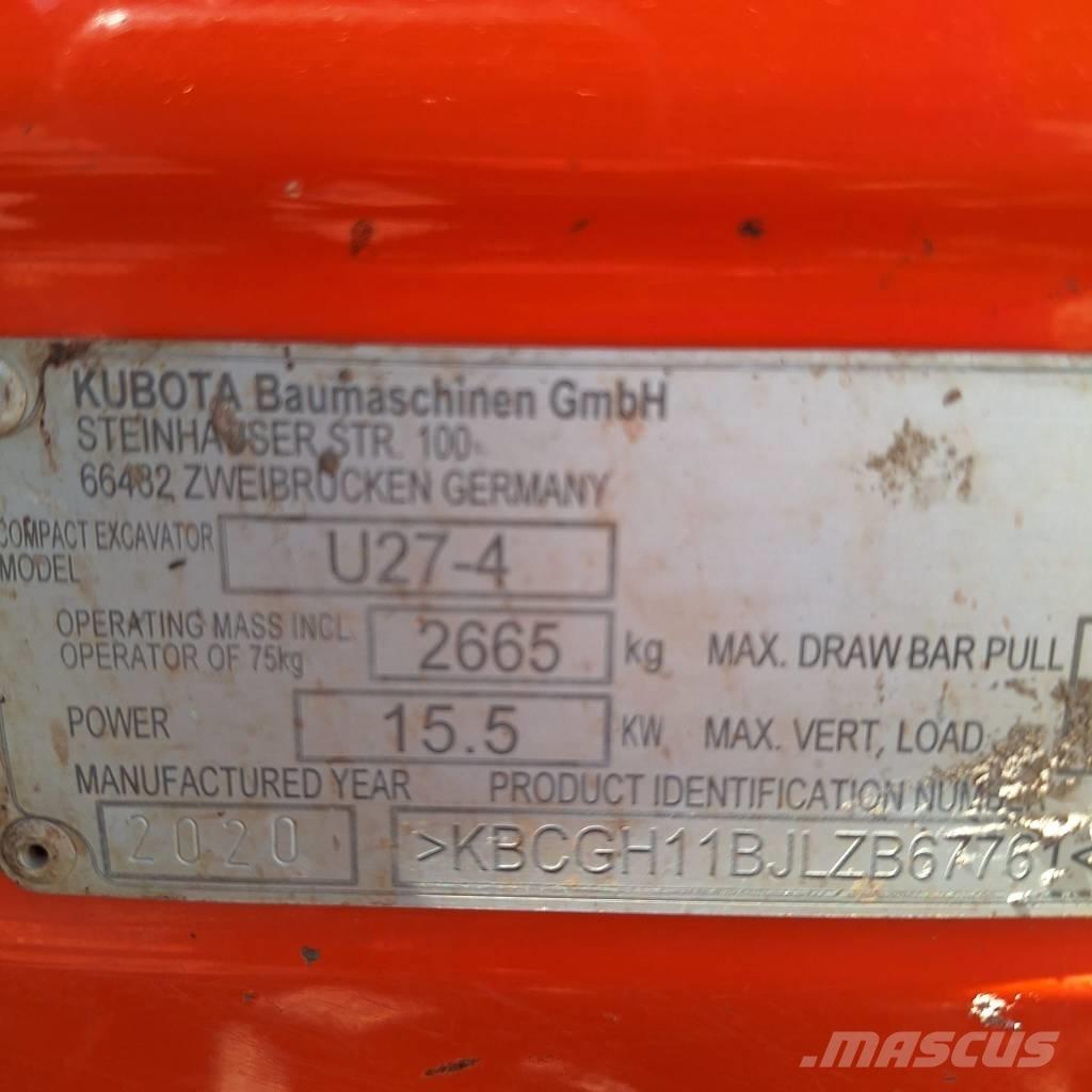 Kubota U 27-4 Εκσκαφάκι (διαβολάκι) < 7t