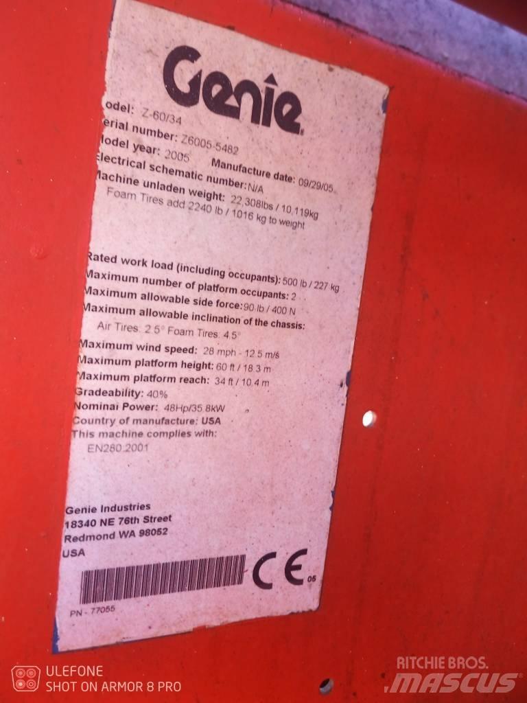 Genie Z 60/34 RT Ανυψωτήρες με αρθρωτό βραχίονα