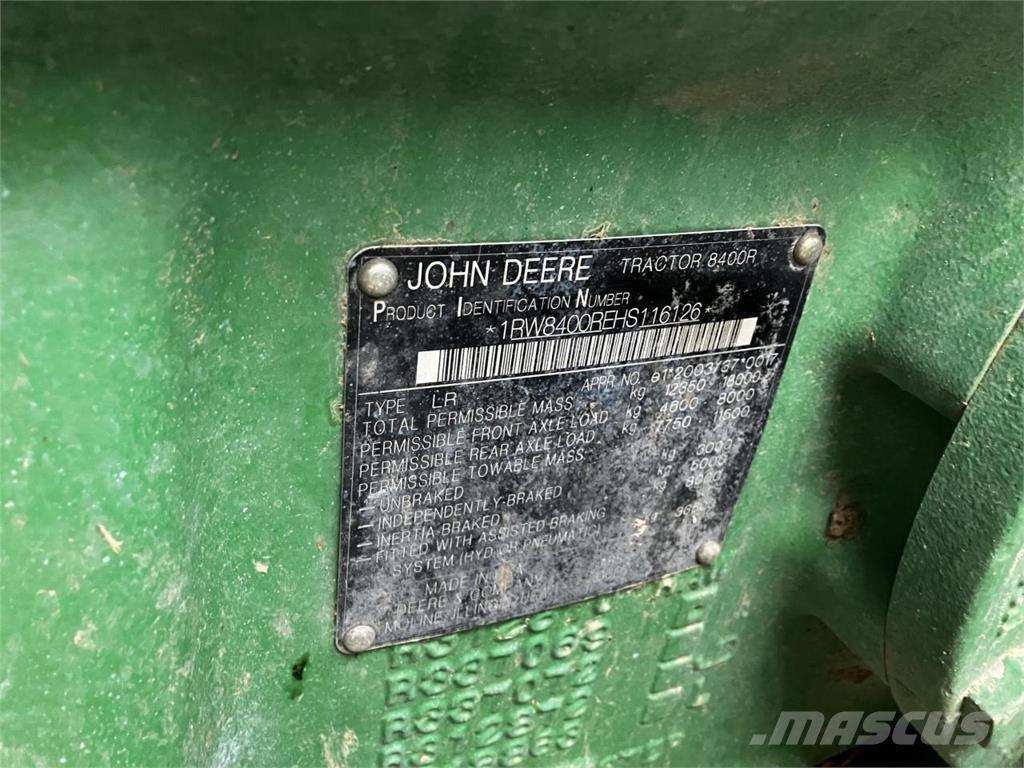 John Deere 8400R Τρακτέρ