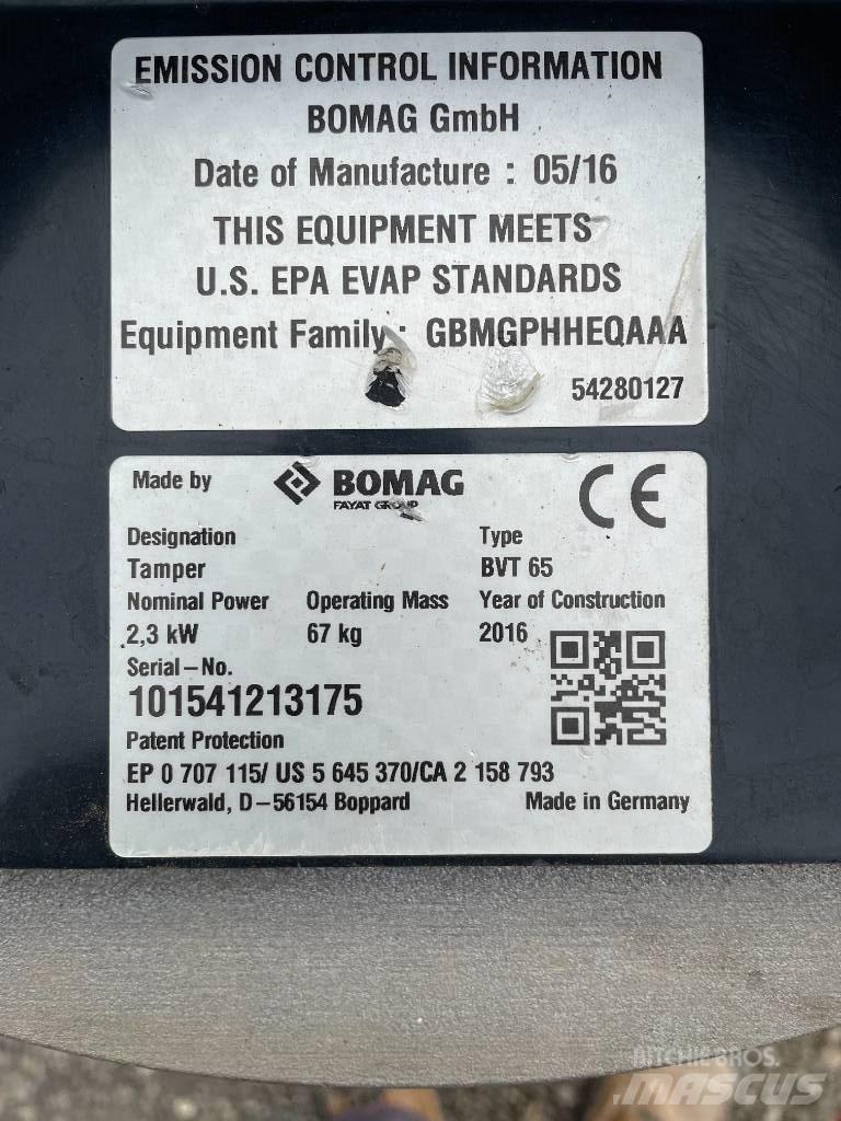 Bomag BVT 65 Επίπεδοι κόπανοι
