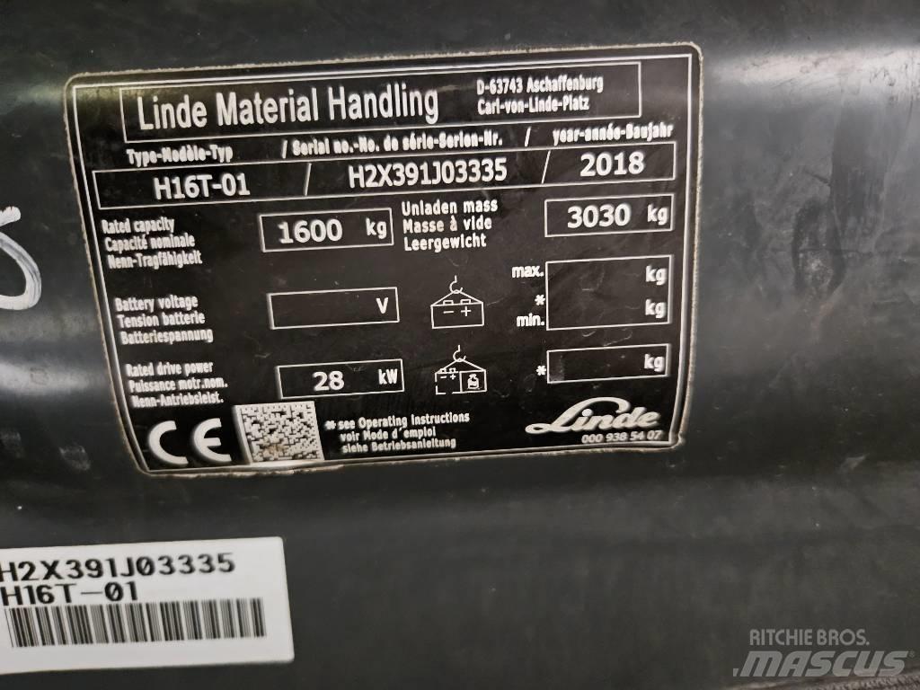 Linde H16T Περονοφόρα ανυψωτικά κλαρκ με φυσικό αέριο LPG