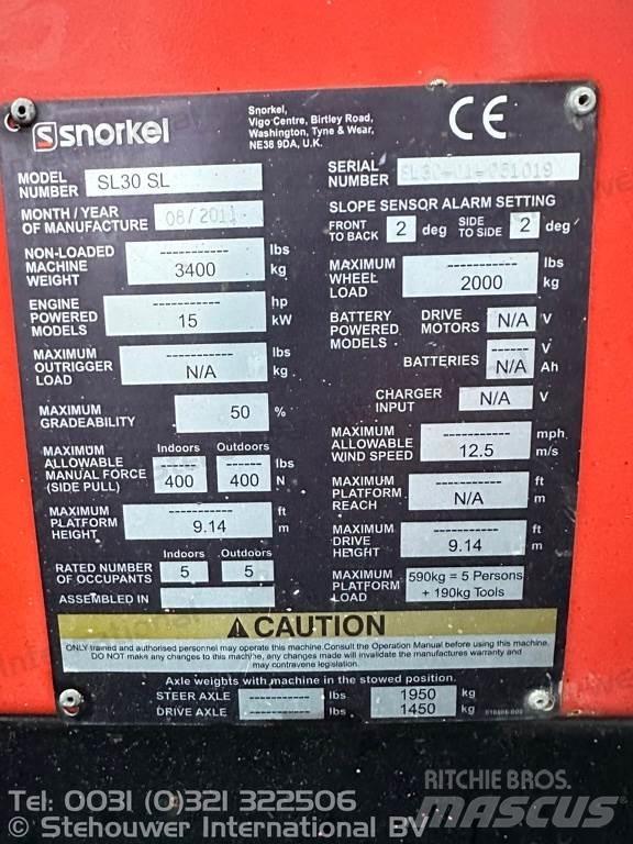 Snorkel SL30 SL Ανυψωτήρες ψαλιδωτής άρθρωσης