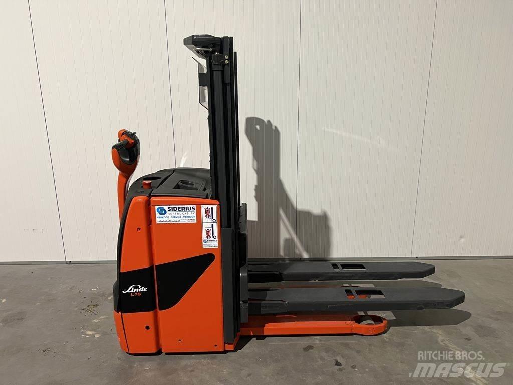 Linde L16 Παλετοφόρα πεζού χειριστή με ιστό