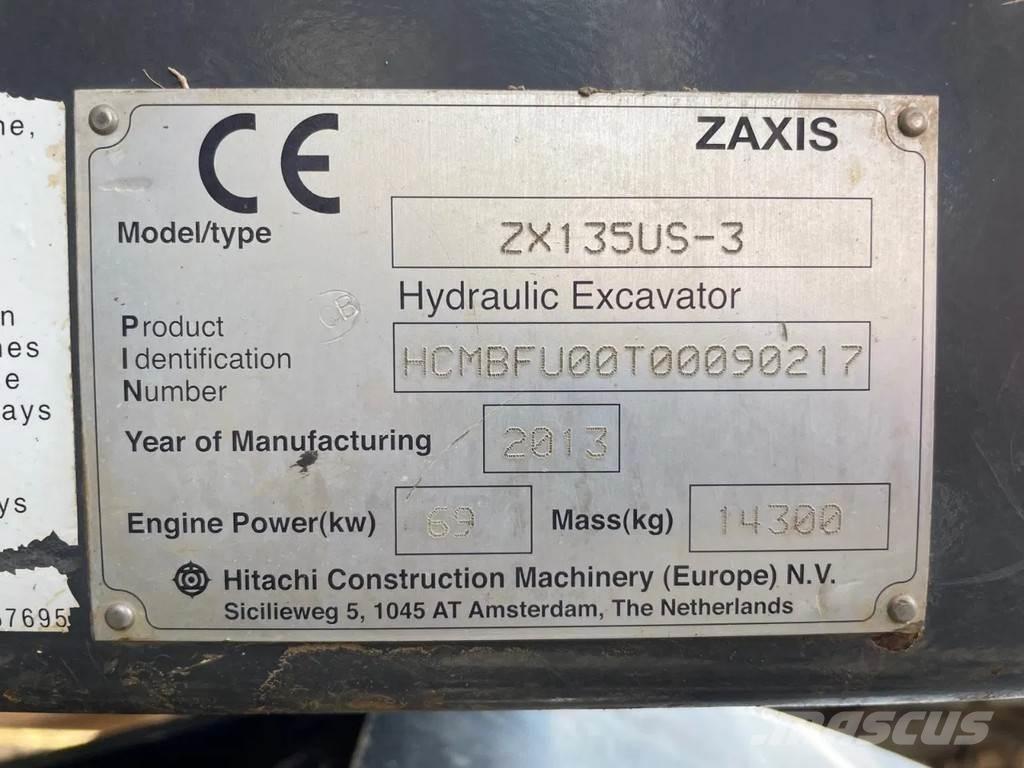 Hitachi ZX135US-3 Εκσκαφείς με ερπύστριες