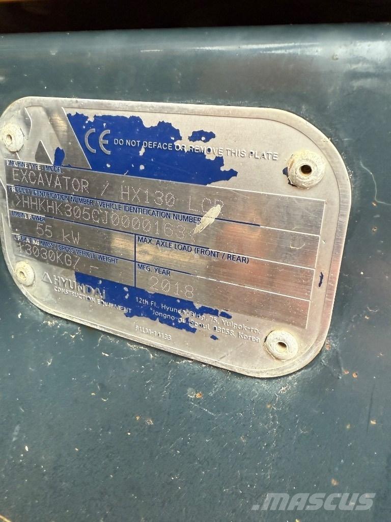 Hyundai HX 130 LCR Εκσκαφείς με ερπύστριες