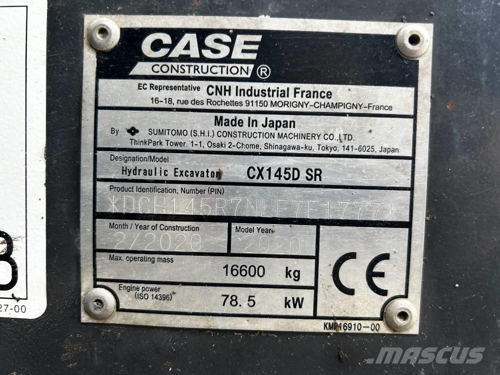 CASE CX 145 D SR Εκσκαφείς με ερπύστριες